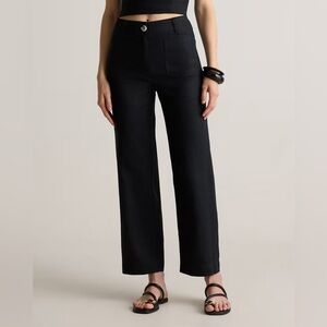 NWT Quince 100% European Linen Patch Pocket Wide Leg Trouser Pants Women’s 14